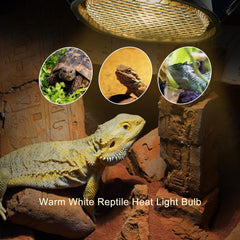 REPTI ZOO safety mesh lampshade shields reptiles from direct heat.