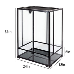 REPTI ZOO 24x18x36 side mesh switch enables adaptable airflow.