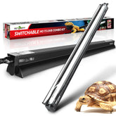 REPTI ZOO Switchable UVB light in a 34 inch hood for desert and tropical reptiles