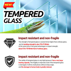 REPTI ZOO terrarium front door lock keeps pets secure.