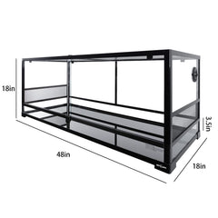 REPTI ZOO terrarium side ventilation balances moisture and airflow.
