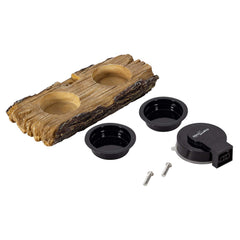 REPTI ZOO turtle basking platform top view showing dual dishes