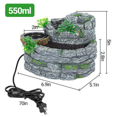 REPTI ZOO water fountain with food dish supports versatile feeding and hydration.