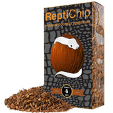 ReptiChip Premium Coconut Substrate in bag packaging, ready for arid habitats.