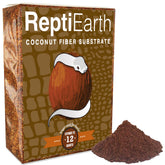 ReptiEarth fluffy coconut substrate bag ready to use in reptile enclosure.