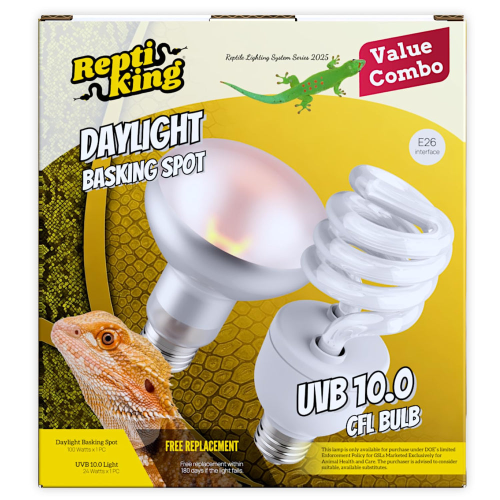 ReptiKing basking-spot-lamp-100W heats basking zones for reptiles.