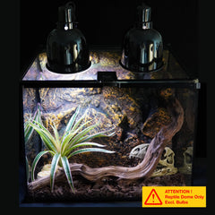 ReptiKing dual heat lamp holder side view for versatile lighting