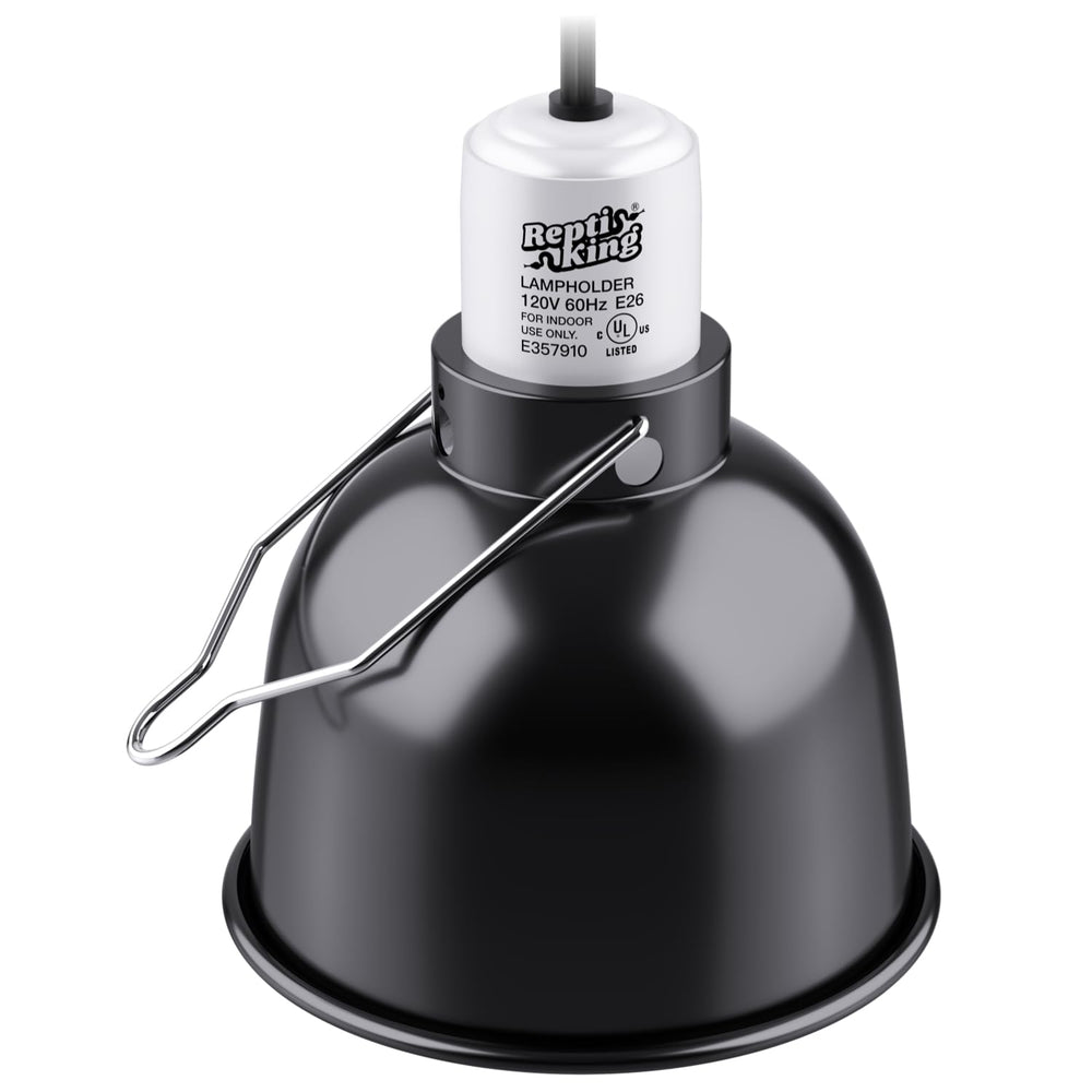 ReptiKing Reptile Light Dome front view with enhanced heat and UVA output.