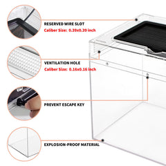 Reptile Growth Reptile PC Terrarium Set, feeding port for easy feeding and maintenance.