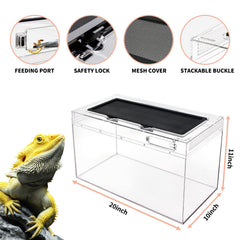 Reptile Growth terrarium explosion-proof PC base for safety.