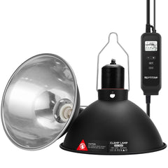 REPTITRIP 8.5-inch heat lamp front view for precise basking and heat distribution