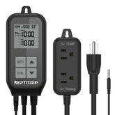 REPTITRIP thermostat front view with dual sockets for precise control