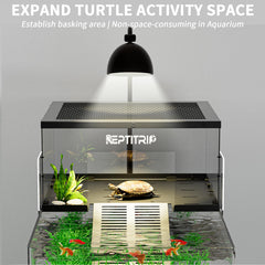 REPTITRIP Polycarbonate basking surface lets light through for clear viewing