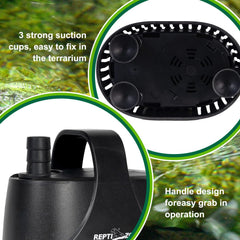 REPTIZOO Adjustable-flow knob demonstrates customizable water speed