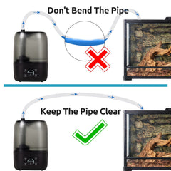 REPTIZOO black-17-3inch extension-tube offers discreet tubing choice.