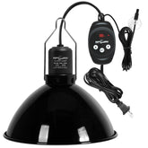 REPTI ZOO dimming thermostat lamp provides precise temperature control for terrarium setups.