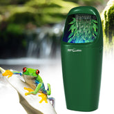 REPTIZOO water dispenser with flowing leaves illustrating natural drinking cues