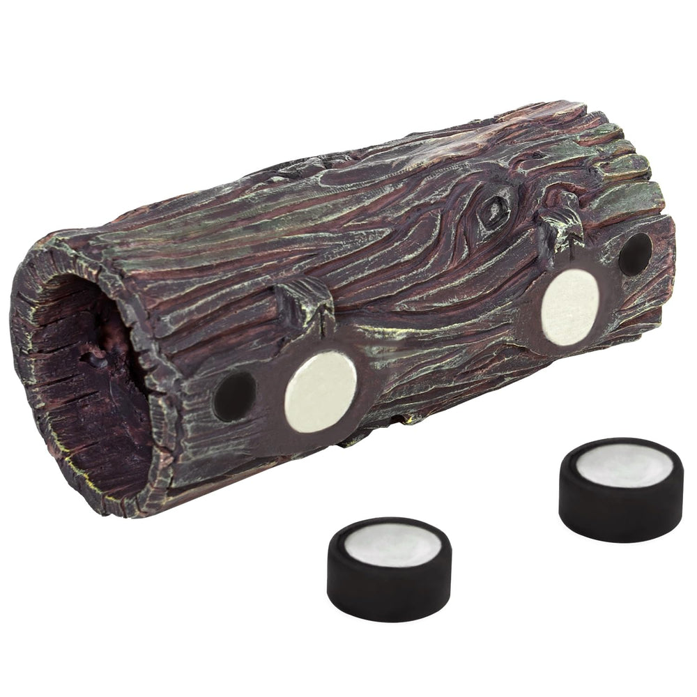 REPTIZOO magnetic reptile hide cave securely attaches to glass terrariums for a forest retreat
