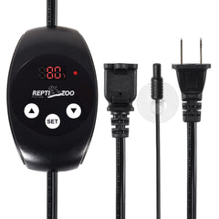 REPTIZOO thermostat probe placement ensures accurate readings away from heat source.