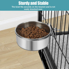 Reshiho feeder bracket removable cage mount keeps bowls secure and easy to refill.