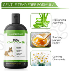 ResQ Organics with Manuka honey soothing detangler for irritated skin.