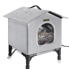 Rest-Eazzzy cat house exterior view, weatherproof winter shelter.