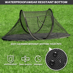 Rest-Eazzzy cat tent includes carry bag for on-the-go storage.