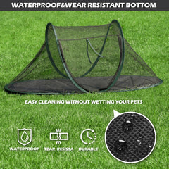 Rest-Eazzzy cat tent sturdy rods protect pets during trips.