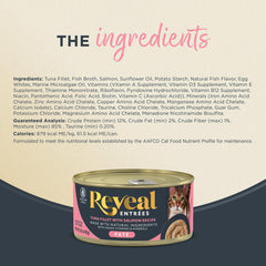 Reveal Entrées grain-free formula designed for cats with grain sensitivities.