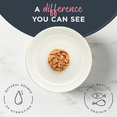 Reveal grain-free wet cat food can in gravy showcases real protein as the first ingredient