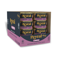 Reveal Natural Wet Cat Food front can label highlights simple, natural ingredients.