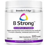 Revival Breeder's Edge B Strong powder tub for dogs and cats highlighting energy support.