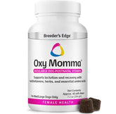 Breeder's Edge Oxy Momma soft chews bottle front supporting lactating mothers