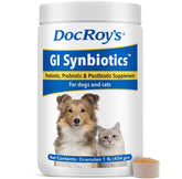 Revival Doc Roy’s GI Synbiotics granules in a bottle support digestive balance.