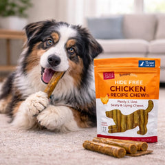 Long-lasting 7-inch chews help curb boredom and support healthy chewing in active dogs.