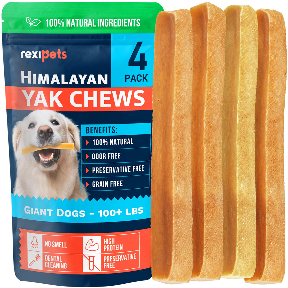 REXIPETS Himalayan yak chew for large dogs offers a durable dental engagement.