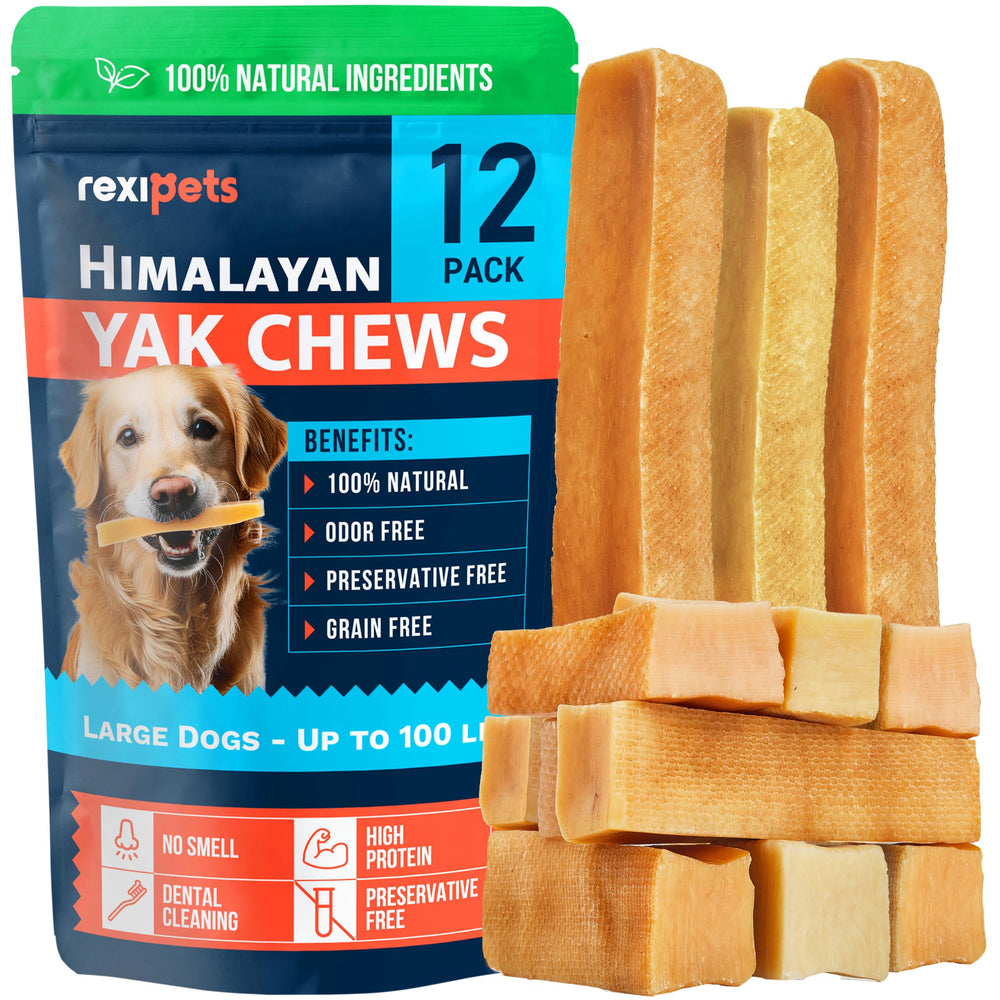 REXIPETS yak-chew large-dog-himalayan-made promotes long-lasting chewing and dental care.