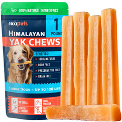 REXIPETS yak chews for large dogs offering long-lasting entertainment and dental cleaning support