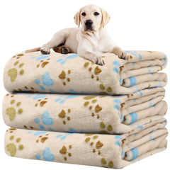Rezutan large three-pack dog blanket for cozy crates and beds.