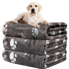 Rezutan dog blanket with paw pattern shows soft, cozy comfort for pets