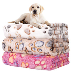 Rezutan dog blanket soft-flannel offers plush warmth for large dogs