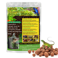 Riare 10LBS expanded clay balls substrate illustrating drainage layer for terrariums