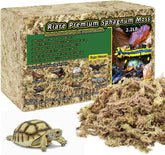Riare 2.2lb natural sphagnum moss package for reptile habitats.