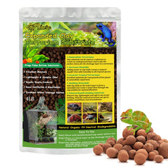 Riare expanded clay balls forming a drainage layer to improve terrarium moisture management