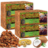 Riare 8-pack natural coconut chip substrate brick for reptiles with burrowing appeal