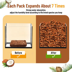 Riare compressed substrate is easy to use and store in compact bricks.