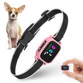 RICIVI anti-bark collar with clear display for quick, easy setup.