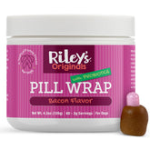 Riley's Pill Wrap bacon flavored paste masks pills for dogs during med time.