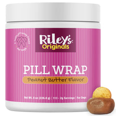 Riley's Pill Wrap packaging highlights the tasty paste that disguises pills for easier dosing.