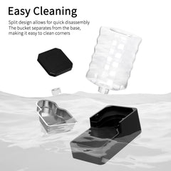 RIZZARI anti-leak base design prevents spills and keeps floors dry.